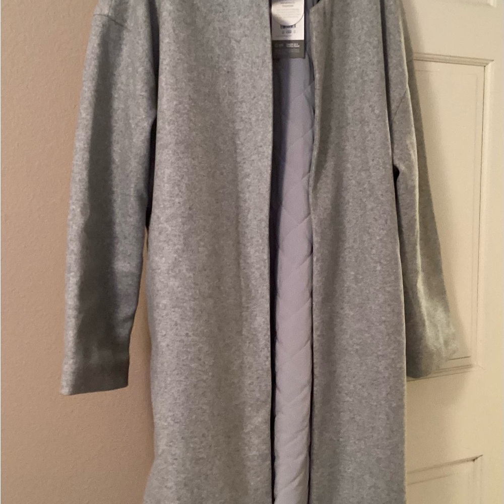 Vuori Gray Open Front Trench Coat